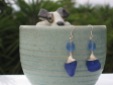 Cobalt Blue earrings by Trikimia